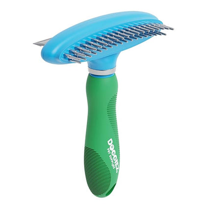 2-in-1 Dog Brush for Shedding & Undercoat Rake Dog Hair Brush - Cat Grooming Supplies Long Hair Dog Deshedding Brush - Dog Grooming Brush - Pet Brushes for Dogs - Short Haired Fur, Long Hair Cat Brush