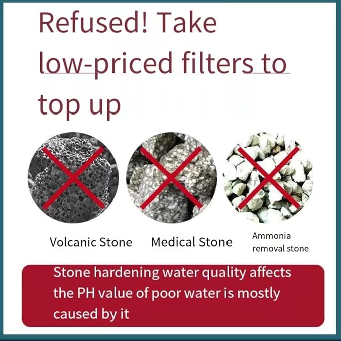 1000g, 2.2lb【No ore】 Aquarium bio Media,6 in 1 Ceramic Filter Media for Aquarium Sump Filter Ceramic Rings Activated Carbon Bio Balls bio Balls Ceramic Rings Set with mesh Bag