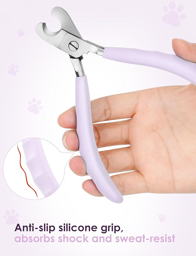 Heavy Duty Dog Nail Clippers -_uts Thick Nails Like Butter__pgraded Large Opening Professional Toenail Trimmer Razor Sharp Blade for Medium to Giant Breed (Purple)