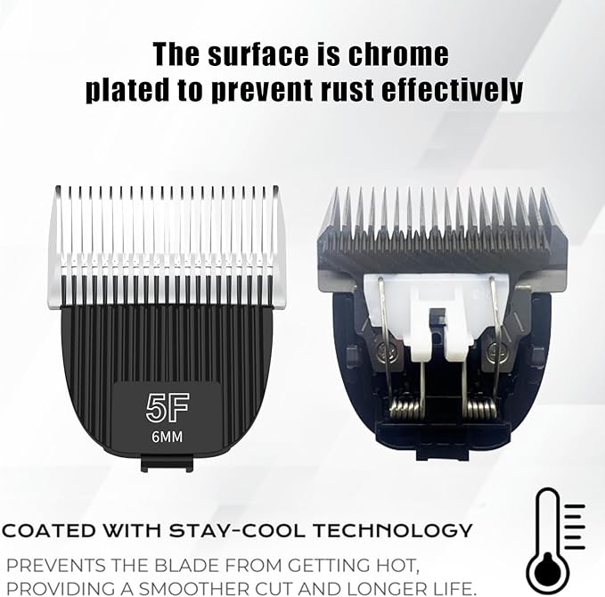 1Pack Flash Clipper Professional Detachable Replacement Blades,Compatible with Kenchii Flash Clipper Bladeï¼_ize 5F-6mm ï¼