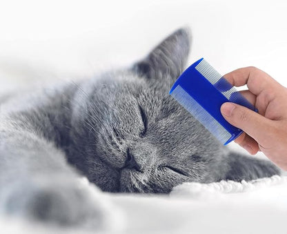 4in1 Pets Grooming Comb Kit, Cat Dog Flea Comb Grooming Comb Eye Comb Brush Pet Double-Sided Comb Remove Knots Crust Mucus for Puppy Kitten (4in1)