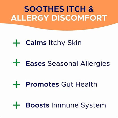 Dog Allergy Relief Chews — Anti-Itch Skin & Coat Supplement: No Fillers, Just Flavor - Itchy Skin Relief Treatment w/Omega 3 Fish Oil - Itching&Paw Licking - 360Ct (Smoked Duck)