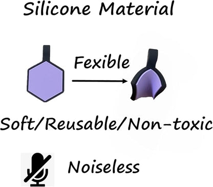 6 Pack Original Silent Hexagon Shape Silicone Pet Tag,Modifiable ID Dog Tags,with Double Blank Sides to Engrave,6 Lovely Colors in One Set