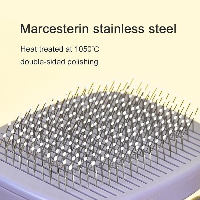 360-degree Rotating Head Self-Cleaning Dog&Cat Slicker Brush, Cat Brush with Release Button, Indoor Cats Shedding, for Cat and Dog Grooming (Green & Orange)