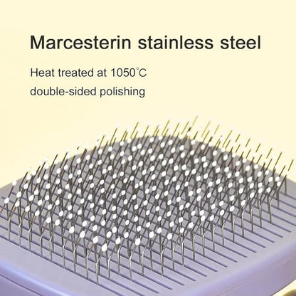 360-degree Rotating Head Self-Cleaning Dog&Cat Slicker Brush, Cat Brush with Release Button, Indoor Cats Shedding, for Cat and Dog Grooming (Green & Orange)