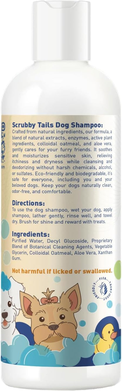 Organic Dog Shampoo - Puppy Oatmeal Shampoo for Itchy Skin Relief - Hypoallergenic for Sensitive Skin,for Dogs of All Ages,Deodorizes Smelly Dogs,Tearless,Made in USA, 16oz (Unscented)
