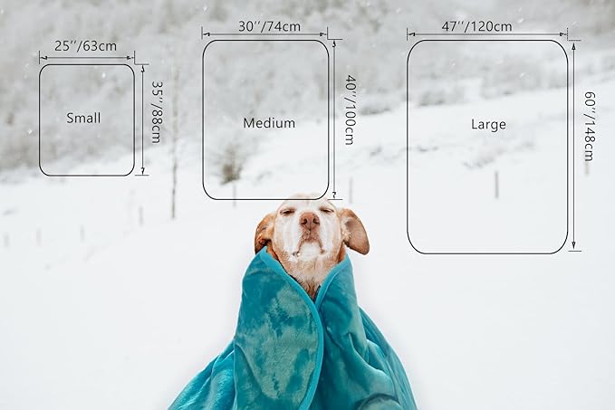 Bucephalus Waterproof Dog Blanket, Thick Reversible Soft Pet Blankets for Couch Bed Protection, Pee Proof Sherpa Fleece Blanket for Small Medium Large Dogs Puppy Cats Washable (Gray,25"_35")