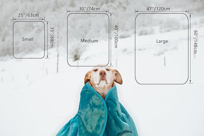 Bucephalus Waterproof Dog Blanket, Thick Reversible Soft Pet Blankets for Couch Bed Protection, Pee Proof Sherpa Fleece Blanket for Small Medium Large Dogs Puppy Cats Washable (Black, 25"_35")