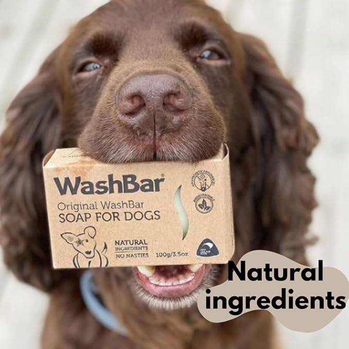 The Natural Dog Shampoo Bar Soap for Itchy Skin Relief - Twin Pack - Dog Soap for Sensitive Skin with Manuka and Neem Oil to Ease Allergies and Itching