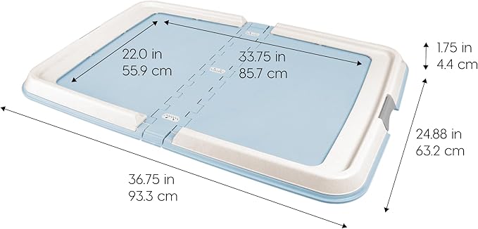 Bundle of IRIS USA Pee Pad Holder, XL Dog Pad Holder with Secured Latches, Non-Skid Feet, Leak Protection + IRIS USA 8-Panel 36" Metal Dog Playpen, Indoor/Outdoor, Foldable, Black