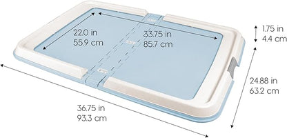 Bundle of IRIS USA Pee Pad Holder, XL Dog Pad Holder with Secured Latches, Non-Skid Feet, Leak Protection + IRIS USA 8-Panel 36" Metal Dog Playpen, Indoor/Outdoor, Foldable, Black