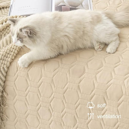 Waterproof and Non-Slip Dog Bed Cover and Pet Blanket Sofa Pet Bed Mat ï¼_ar Incontinence Mattress Protectors Furniture Couch Cover for Most Cats Dogs,Petsï¼30x70-Beigeï¼