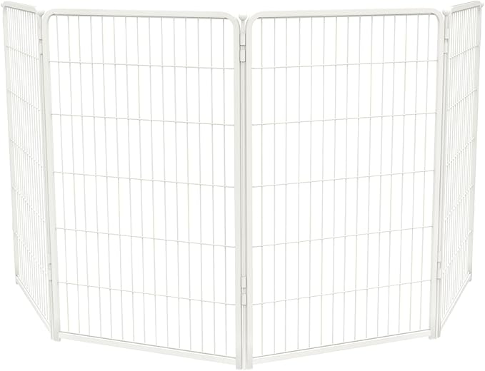 FXW Homeplus Dog Playpen for Indoor Use - Stress-Free and Safe Play, Heavy Duty 45 Inch 4 Panels Dog Pen for Large Dogs, White_atented