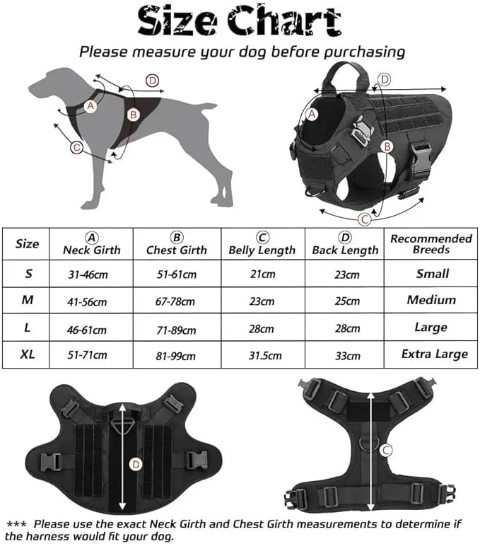 Dog Harness for Small Medium Large Sized Dogs, Durable Tactical Vest for Pets, Cooling Coat for Dogs, Outdoor-Resistant, pet Training Chest, and leashes. (Small)