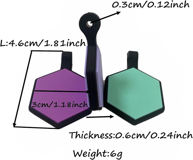 6 Pack Original Silent Hexagon Shape Silicone Pet Tag,Modifiable ID Dog Tags,with Double Blank Sides to Engrave,6 Lovely Colors in One Set