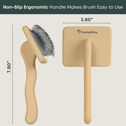 Doodle Slicker Dog Brush - Perfect For Goldendoodle & Poodle Hair Maintenance - Medium to Long Hair Breeds - Detangle, Brush, & Fluff Like a Pro - Goldendoodle Must Haves by Freshly Bailey