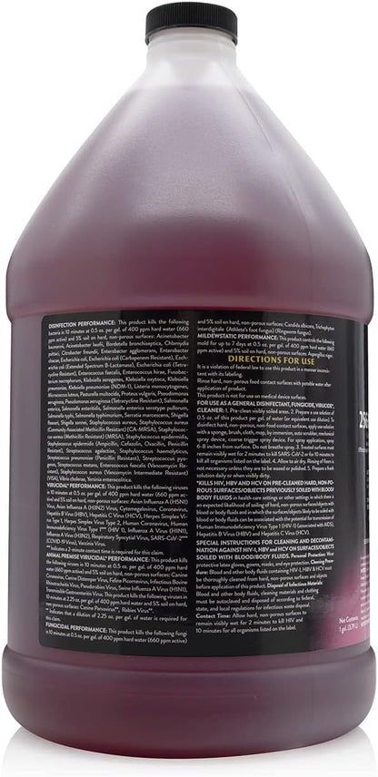 256:1 Disinfectant, 1 Gallon - Liquid Concentrate Disinfectant and Deodorizer, Sanitizer for Veterinary Clinics and Kennels, Effective Against Viruses and Bacteria (Cherry)
