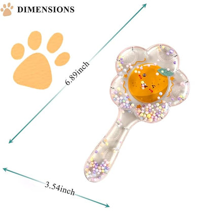 Soft Dog Brush for Small Dogs | Gentle Puppy Brush for Yorkies, Shih Tzus, Maltipoos & Maltese | Pet Hair Removal Brush with Soft Bristles | Dog Brush for Shedding (Pink Orangeï¼