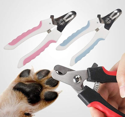 Dog & Cat Nail Clippers and Trimmer,Professional Pet Nail Clippers with Safety Guard to Avoid Over-Cutting, Sharp Blades Non Slip Handles,Free Nail File and Glove for Grooming (Pink)
