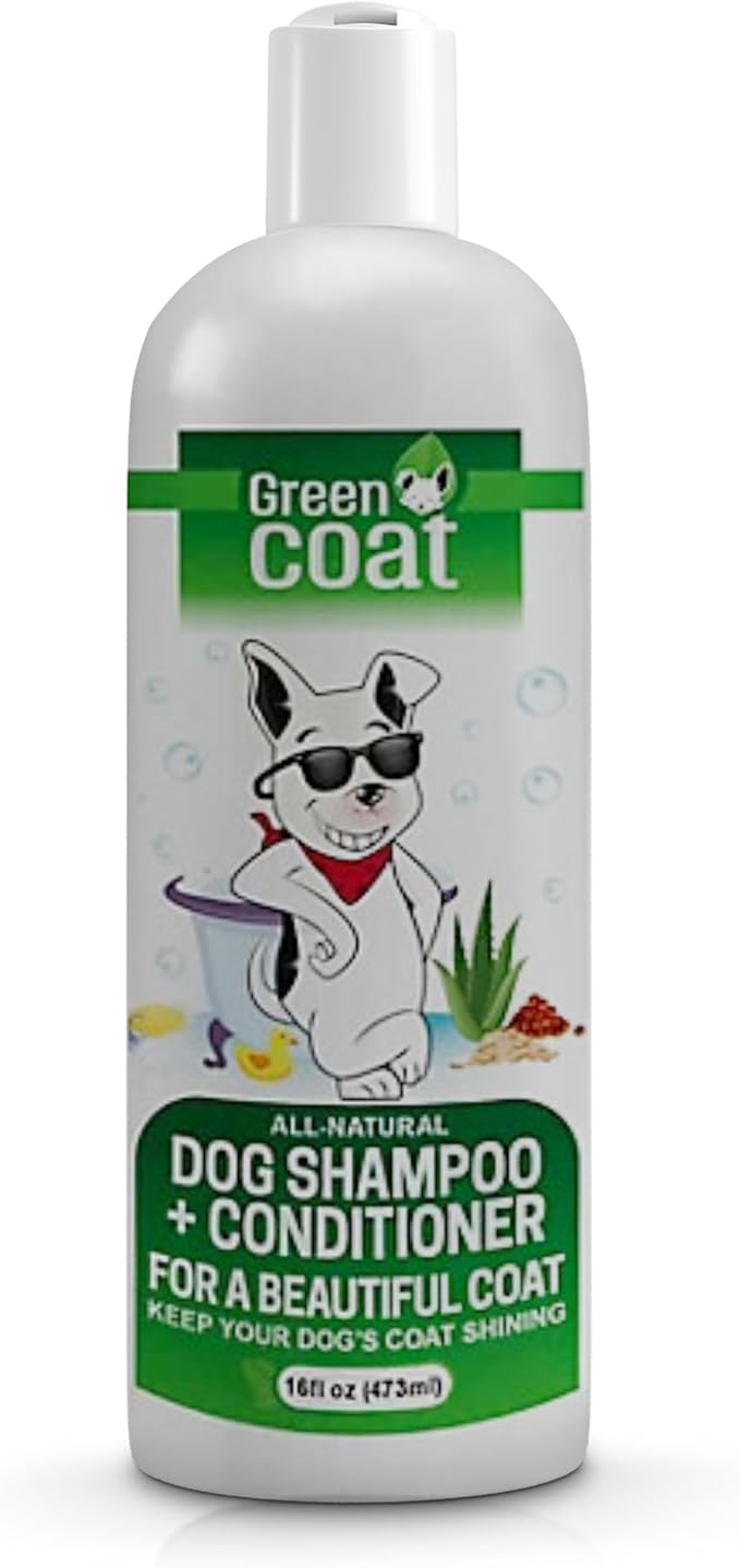 Nourishing Dog Shampoo and Conditioner – Natural Shine Formula with Caviar, Aloe & Bergamot for Sensitive Skin, Moisturizes & Protects, 16oz Bottle, 473 ml, Made in USA