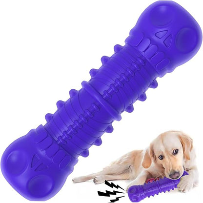 Dog Squeaky Toys for Aggressive Chewers, Durable Dog Chew Toys for Large Medium Breed Dog, Dog Toys, Tough Durable Dogs Toys with Natural Rubber (A Violet, for Larege Dogs)
