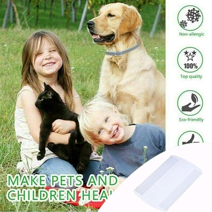 White Double Sided Double-Sided Detection Removes Head Nit Fine Tooth Head Lice Hair Combs Dog Combs For Kids Pet dog Flea Plastic Hair Nit Combs