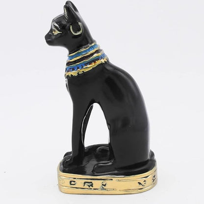 Egyptian Cat Bastet Fish Tank Decorations Aquarium Ancient Egypt Décor Sculpture Figurine Statue Reptile Turtle Lizard Spider Tanks Terrarium Ornament Black