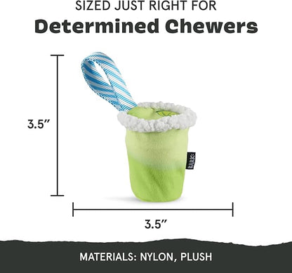 Barkbox Get Ripped Margrrrita Super Chewer Tough Dog Chew Toy for Aggressive Chewers, Plush Cover with Rubber Core - 2 Toys in 1  Two Layer Treat Dispensing Dog Toy for Large Dogs