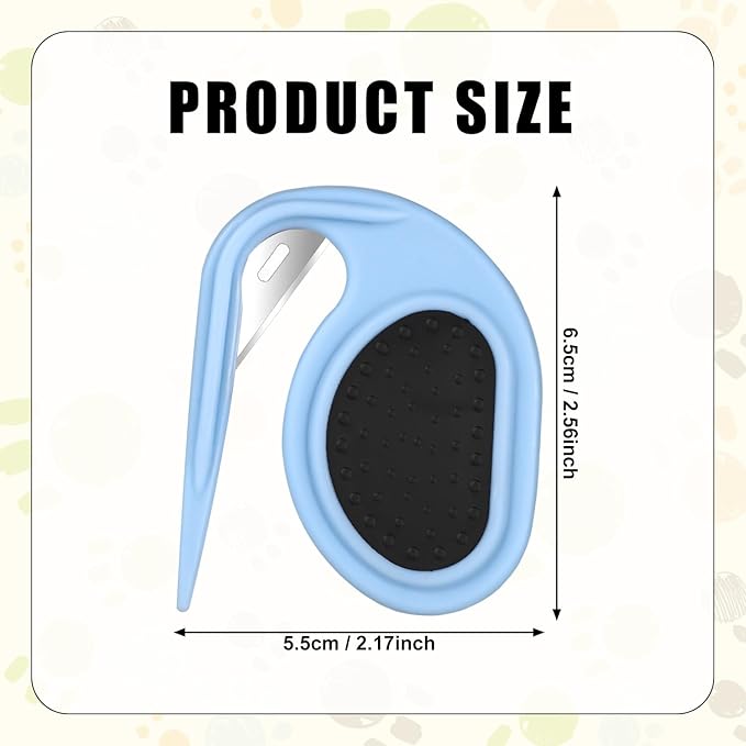 4pcs Pet Knotting Combs, Cat Knotting Detangler Comb with Stainless Steel Blade, Pet Dematting Combs Dog Knotting Blade Comb Hair Grooming Tool for Dogs Kitten Puppy