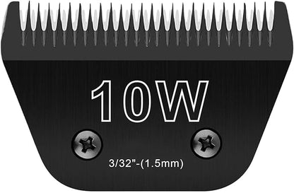 10W Wide Blades for Dog Grooming Blades Compatible with Andis Dog Clippers Blades,Dog Clipper Blades Compatible with Oster A5,Wahl km10 Dog Clippers for Horse Dog Cat Animals