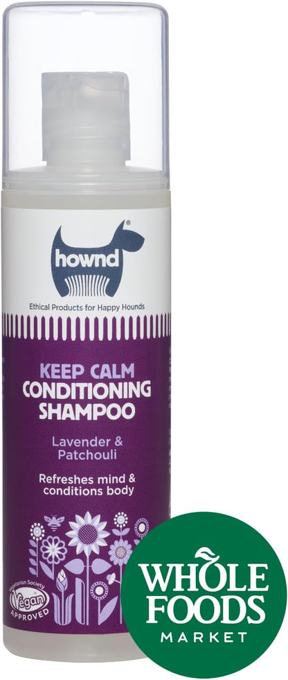 Hownd Calming & Relaxing 2-in-1 Dog Shampoo and Conditioner - Gentle Natural Vegan Formula w/Lavender - Cleans, Conditions, Detangles & Reduces Shedding, Hypoallergenic