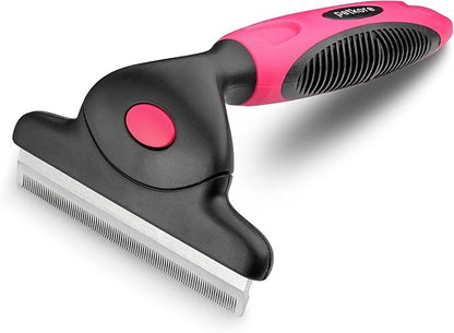 Pet Deshedding Grooming Brush Set for Dogs & Cats, Professional for Short Haired Dog Brush for Shedding and Cats Reduces Undercoat Shedding, Puppy Loose Hair Remover Comb w/Dog Whistle