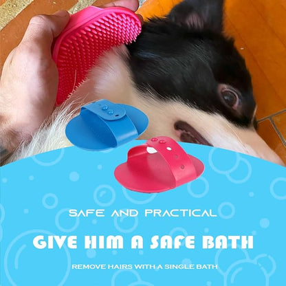Dog Brush - Premium Dog Bath Brush, Ideal Dog Brush for Short Haired Dogs, Gentle Pet Grooming Tool, Effective for Removing Loose Fur and Dirt in Bath Time, Easy to Clean