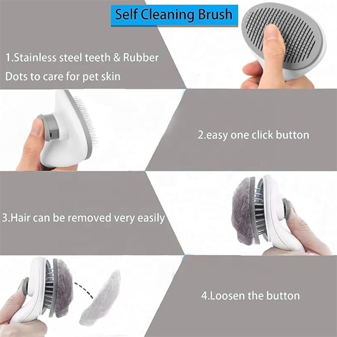 Pet grooming brush remove loses hair Laretti easy to use and comfortable dog brush stainless cat brush pet supplies