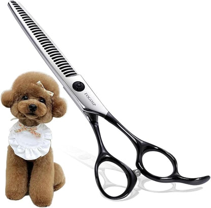 Dog Thinning Shears for Grooming 36 Teeth 6.5" Dog Blending Shears for Grooming Small Medium Dogs Professional Pet Thinners Blenders Scissors for Right Groomer(Blender, Black)
