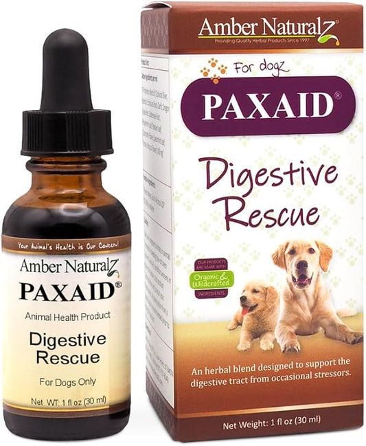 Amber NaturalZ Paxaid Digestive Rescue for Dogs and Puppies | Supports Normal Appetite, Gut Function, and Stool Consistency During Occasional Gastric Discomfort and Dietary Changes