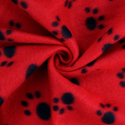 Comsmart Dog Blankets for Small Dogs, 6 Pack Puppy Blanket Cute Paw Print Pet Blanket for Dog, Puppy, Cat, Kitten, 39x31 inches, Red