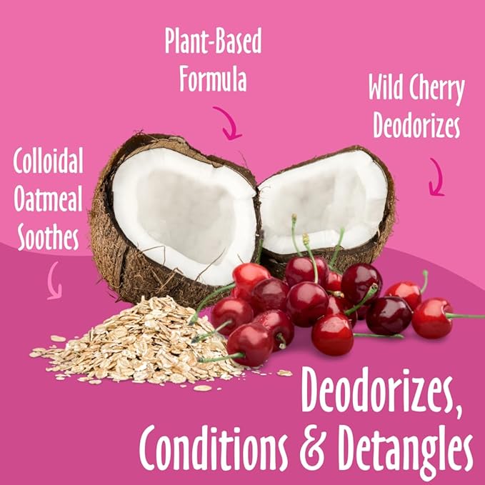 earthbath, Wild Cherry 3-in-1 Puppy Deodorizing Spritz - Dog Odor Eliminator for Strong Odor, Cruelty-Free Dog Cologne, Dog Wash Spray, Made in USA, Dog Bathing Supplies - 8 Oz (1 Pack)