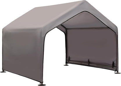 Dog Tent Outdoor, Extra Large Dog House Outside, Big Dog Shade Shelter Waterproof Weatherproof Doghouse Canopy with Ground Nails, Sun Rain Cover for Pet Cat Goat Livestock, 4'x 4'x 3.3', Gray