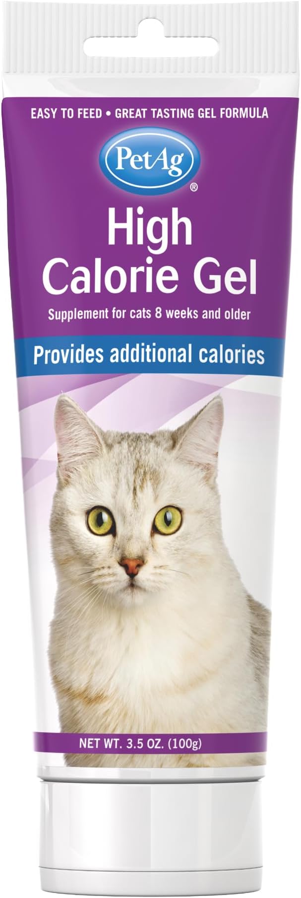 PetAg High Calorie Gel Supplement for Cats - 3.5 oz - Chicken Flavor - Provides Extra Calories for Cats 8 Weeks and Older - Easy to Digest