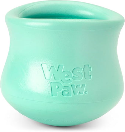 WEST PAW Zogoflex Limited Edition Toppl Treat Dispensing Dog Toy Puzzle  Interactive Chew Toys for Dogs  Dog Toy for Moderate Chewers, Fetch, Catch  Holds Kibble, Treats, Large 4", Mint
