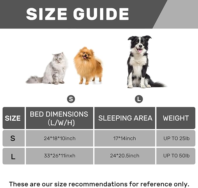 Hollypet Fluffy Plush Pet Cat Couch Soft Calming Pet Sofa Beds for Medium Small Cats and Dogs, Sky Blue