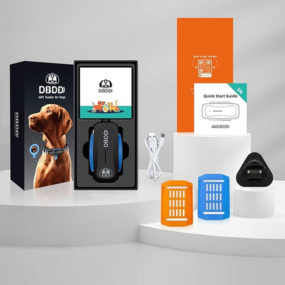 AI GPS Tracker for Dogs (30lbs+), Real Time Location and AI Vet Health Management, Electronic Fence, Waterproof, iOS and Android Universalï¼_lackï¼