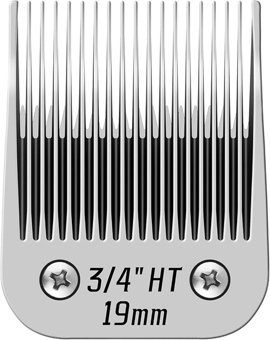 3/4HT Detachable Pet Dog Grooming Stainless Steel Blades,Compatible with Andis/Oster A5,Wahl KM10 Series Dog Clippers,Cut Length 3/4"(19mm)