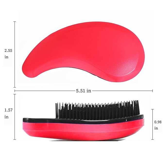 Small Dog Brush - Puppy Hair Brush- Grooming Tool for Teddy, Yorkies, Maltese, Shih Tzu, Chihuahua (Rose Red)
