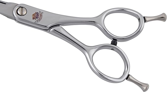 6.25 Contour Curved Shear Pet Dog Grooming Scissors, Patent Grip Design, Easy Adjust, Japanese 440C Tempered Steel, Lightweight, Professional Dog Scissors For Dog Grooming