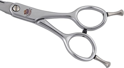 6.25 Contour Curved Shear Pet Dog Grooming Scissors, Patent Grip Design, Easy Adjust, Japanese 440C Tempered Steel, Lightweight, Professional Dog Scissors For Dog Grooming