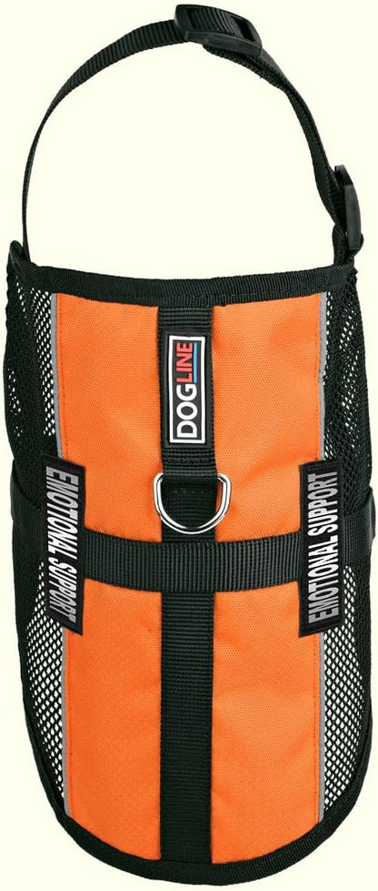 Dogline MaxAire Multi-Purpose Mesh Vest for Dogs and 2 Removable Emotional Support Patches, Small, Orange