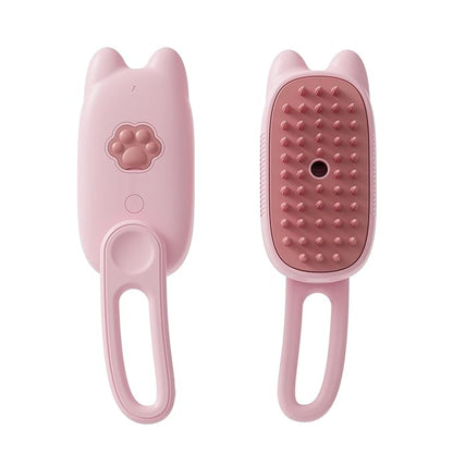Steam Cat Brush Dog Brush for Shedding Rechargeable Cat Brush Unique Pet Brush The Handle Can be Rotated 360° (pink)