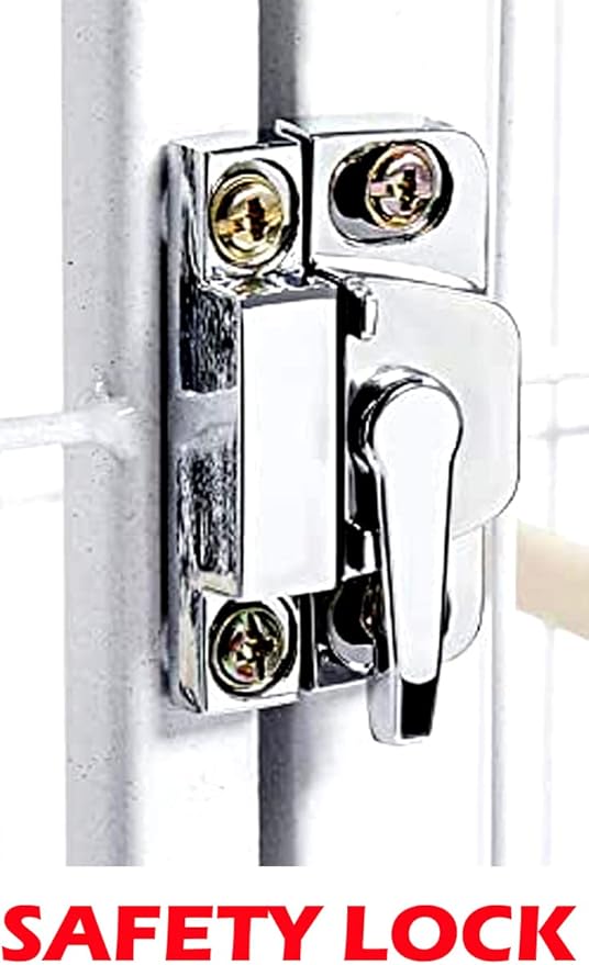 Combo Breeding Stacker Center Divided Breeder Bird Flight Double Rolling Cage with Side Breeding Nest Door (White, Triple Stack)